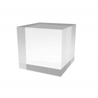 Paper Weight Clear Acrylic Circle Riser Solid Block 18830-4CIRCLE-NF No FixtureDisplays 4 Dia.x 1 Thick Acrylic Riser 