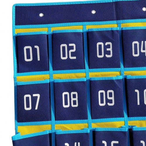 36 Pockets with Digital Zilink Pocket Chart for Cell Phones Organizer and Calculator Holder Numbered Pocket Charts for Classroom Wall Door Hanging 