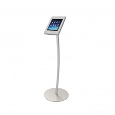 Ledge for Speakers Notes Locking Enclosure Power Cable Silver 19614 FixtureDisplays Podium Stand Works with iPad 