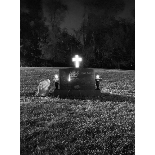 Solar Lighted Cross Solar Power Cemetery Cross Grave Memorial