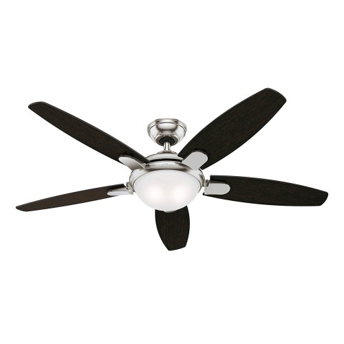 54 Inch Contemporary Ceiling Fan In Brushed Nickel