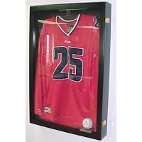 FixtureDisplays® Large Jersey Display case Glossy Black P302BJ 100000