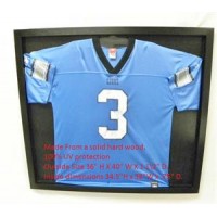 FixtureDisplays® Large Glossy black Jersey Display Case 100003