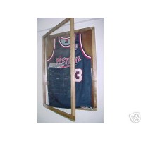 FixtureDisplays® Small Walnut Jersey Display Case 100009