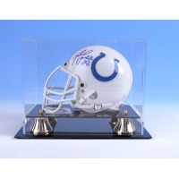 FixtureDisplays® Mini Football Helmet Display case Black acrylic base 100026