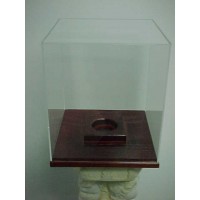 FixtureDisplays® Acrylic Basketball Display case with Cheery Base 100029