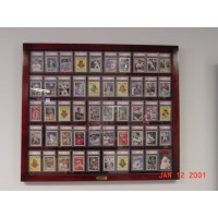 FixtureDisplays® 50 Graded card Baseball card displays case will hold 50 graded baseball cards 100098