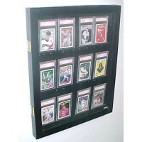 FixtureDisplays® 12 Graded card Baseball card displays case will hold 12 graded baseball cards 100108