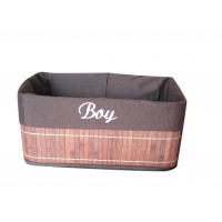 Laundry Hamper Bamboo Square Wicker Clothes Bin Basket Storage Bin Organizer-Boy Folding Basket 100204