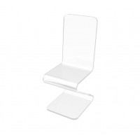 FixtureDisplays® Chair,Clear Ghost Acrylic-Z Leg Design Returned Unit 10035-2