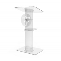FixtureDisplays® Clear Church Pulpit Event Lectern Plexiglass Acrylic Debate Podium School Simplicy Design 23.3