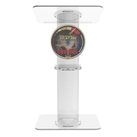 FixtureDisplays® Clear Church Pulpit Event Lectern Plexiglass Acrylic Debate Podium School Simplicy Design 23.2