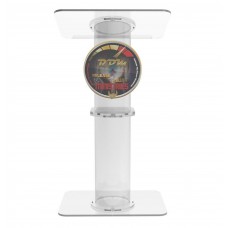 FixtureDisplays® Assembled Clear Church Pulpit Event Lectern Plexiglass Acrylic Debate Podium School Simplicy Design 23.2