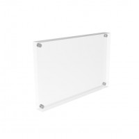 FixtureDisplays® Acrylic Plexiglass Block Sign/Photo/Picture/Menu Holder Frame - 5.5