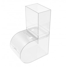 FixtureDisplays® Plaxiglass Curve Candy Bin/Treats Tube Display Acrylic Round Candy Dispenser 100853+100854