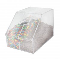 FixtureDisplays® Plexiglass acrylic slatwall candy bin with divided sections 100863