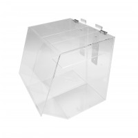 FixtureDisplays® Clear Acrylic Candy Bin with Transparent Plexiglass Candy Dispenser for Treats Display 100869