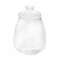 FixtureDisplays® Case of 12 Plexiglass Acrylic Eggplant-Shaped Candy Jars - 133 oz 100882