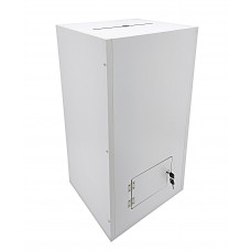 FixtureDisplays® White Wood (MDF) Floor Standing Charity Box Donatoin Suggestion Ballot Box 14.8 X 14.8 X 31.5