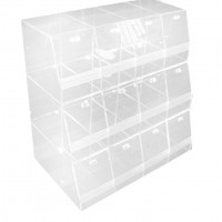 FixtureDisplays® Plexiglass acrylic candy rack with multiple bins 100906