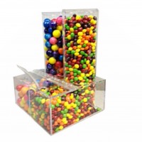 FixtureDisplays® Clear Acrylic Double Tube Double Bin 100964