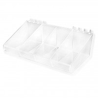 FixtureDisplays® Pack of 4 Clear Acrylic Large Divider Bins 100965