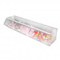 FixtureDisplays®  Clear Plaxiglass Acrylic 6 Compartment Divided Candy Dispenser 100975