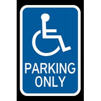 FixtureDisplays® HR7-128 Handicapped Parking Only 12