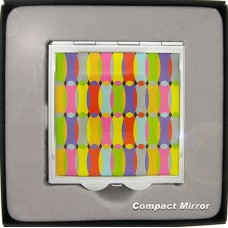 S5346-16 Compact Mirror In Modern Print With Double Mirror103075