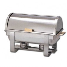 FixtureDisplays® 8 Qt Full Size, Roll Top, Gold Accent Chafer 103332