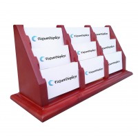 FixtureDisplays® 9-Pocket Business Card Holder Countertop Display Rack 19769