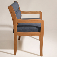 FixtureDisplays® Valley Three Seat Bariatric Chair w/Center Arms 1042004