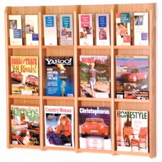 FixtureDisplays® Divulge 12 Magazine/24 Brochure Wall Display w/Brochure Inserts 104304