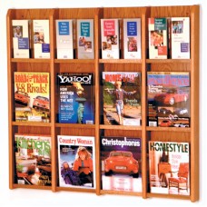 FixtureDisplays® Divulge 12 Magazine/24 Brochure Wall Display w/Brochure Inserts 104306