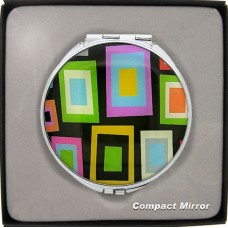S5344-163Compact Mirror In Modern Print With Double Mirror 106176
