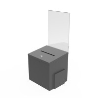 FixtureDisplays® Metal Donation Box Suggestion Box Fund-Raising Box Collection Charity Ballot Box 8.5x11 Header