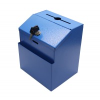 FixtureDisplays®Blue Box, Metal Donation Suggestion Key Drop 7