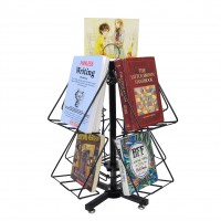 FixtureDisplays® DVD Book CD Spinner Rack Post Card Greeting Card Birthday Card Display.Pocket Size: 6.54