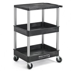 Relius Solutions Tray-Shelf Carts With Nickel Legs - 3 Shelves - Flush Top 1119079