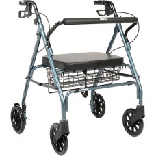 Heavy Duty Bariatric Rollator Walker with Large Padded Seat, Blue 1119173