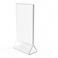 FixtureDisplays® 4-pack Clear Acrylic Plexi Table Tent  Frame photo desert sign holder 11193-1 4X6