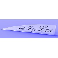 FixtureDisplays® Faith Hope Love Christian Plaque Bible Verse 1 Corinthians 13:13 Desktop 11246