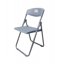 FixtureDisplays® Chair, Folding metal/molded plastic 11567-6pk-gray