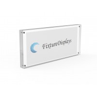 FixtureDisplays® 4.8x10 Panoramic Picture Frame Magnetic Signholder Mareting Signage Clear Frame 119877