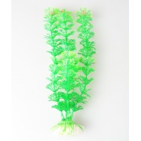 FixtureDisplays® 4pk of Green Plastic Leaf Plants Ornament for Aquarium Fish Tank Decoration 12181-4pk