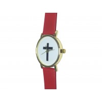 FixtureDisplays® Christian Watch with Cross 13291-RED