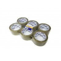 FixtureDisplays® 6 Rolls Brown Sealing Tape Carton Packing Box Tape 1.89