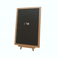 FixtureDisplays® Felt Letter Board Black Signs Changeable Message Removable Letters Display Frame 15014