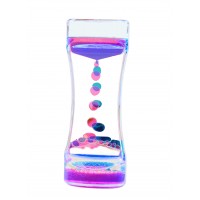 FixtureDisplays® Fun Classic Fidget Sensory Toy Liquid Oil Bubbler Motion Timer Hourglass Autism`15129-BLUE