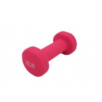 FixtureDisplays® Neoprene Coated Dumbbell Weights 3 Pound, Single, PINK 15207-3LB-1PC